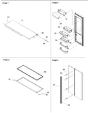 Refrigerator door, trim & handles