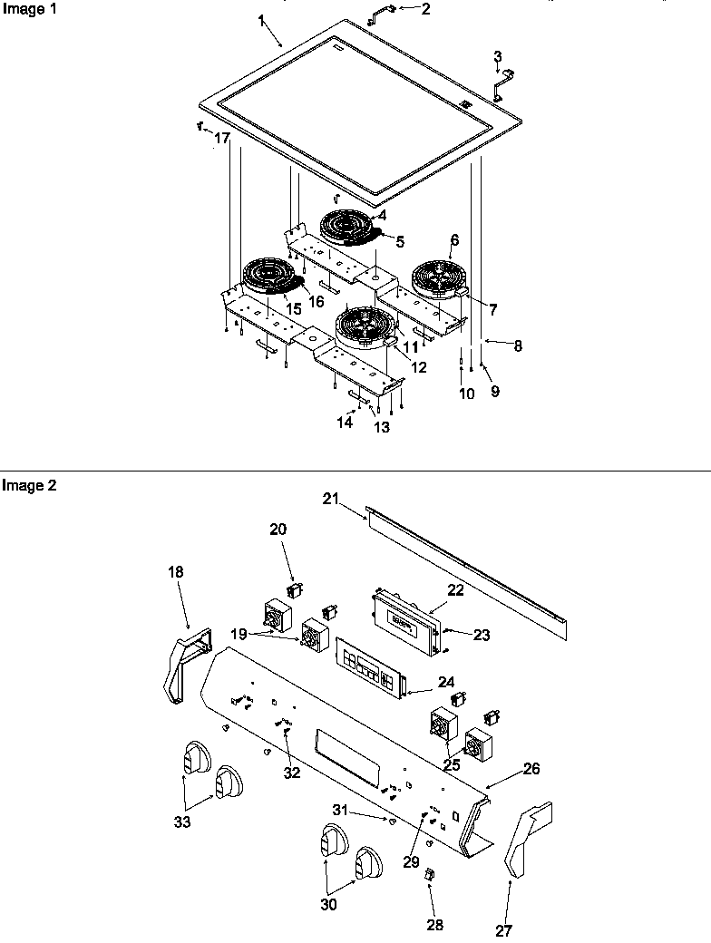 MAIN TOP & CONTROL PANEL