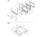 Amana ZRHSC8750E-P1130655NE oven door & storage drawer diagram