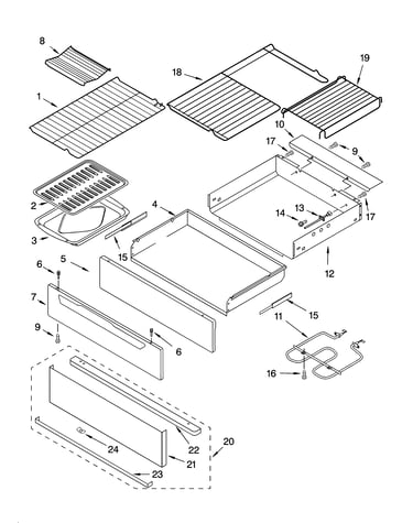 Drawer & broiler parts