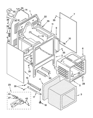 Oven chassis parts