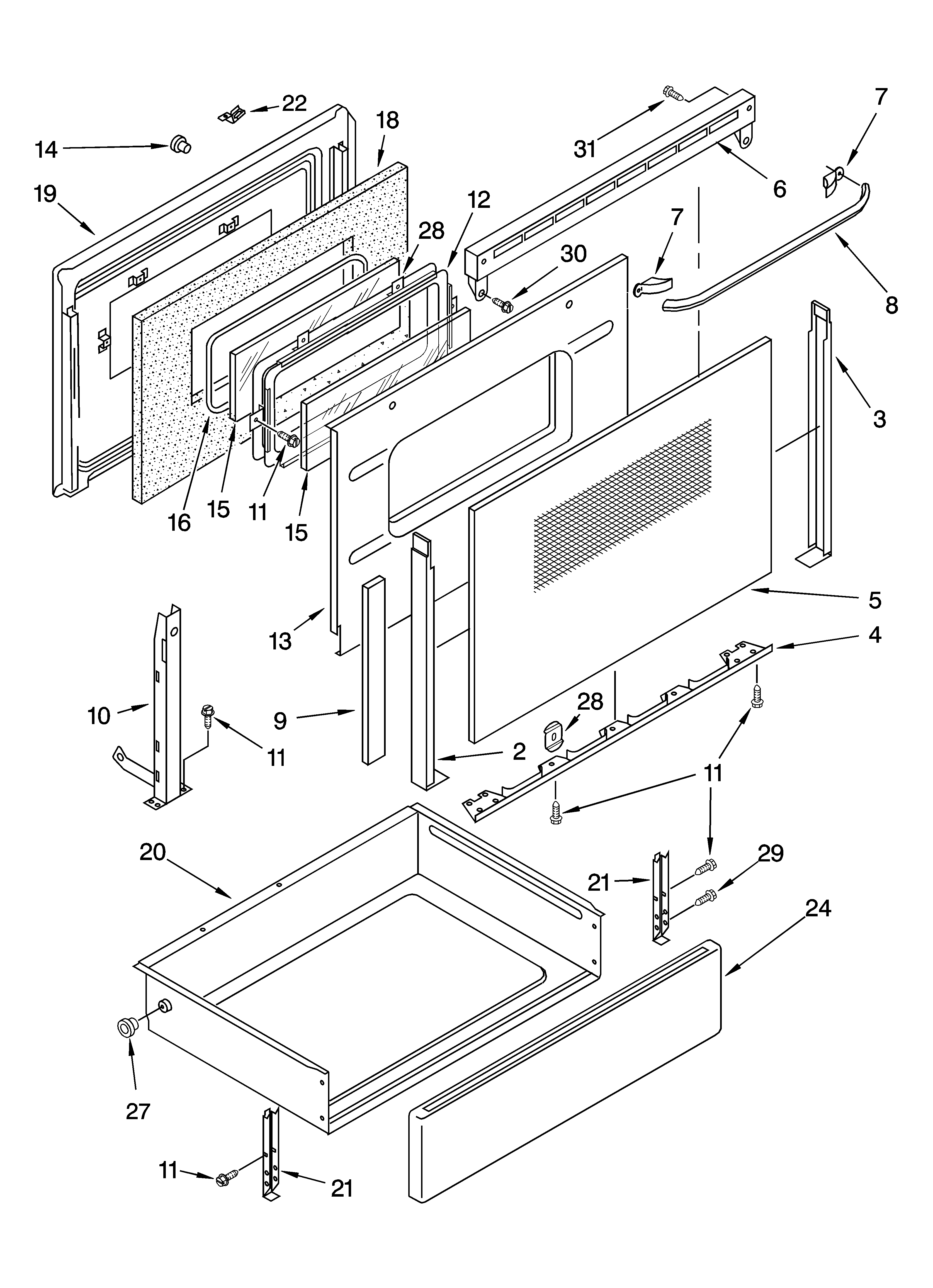 Door and drawer parts