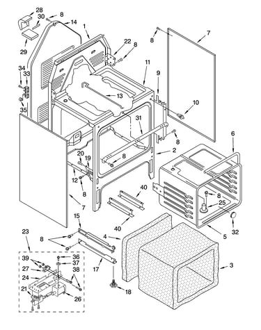 Oven chassis parts
