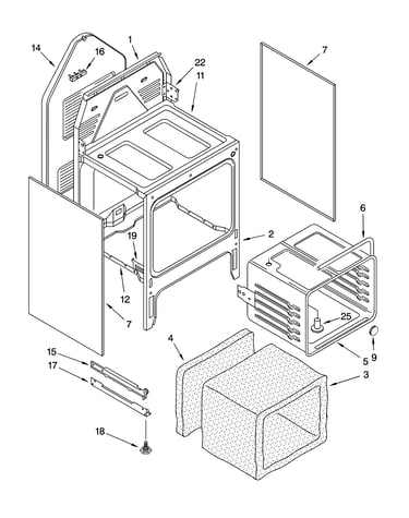 Oven chassis parts