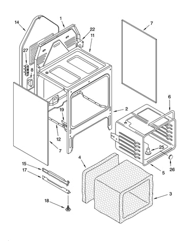 Oven chassis parts