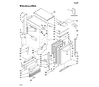 KitchenAid KUIC18NNSS0 cabinet liner and door parts diagram