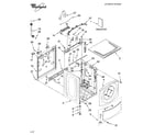 Whirlpool MWFW8500SR01 top and cabinet parts diagram