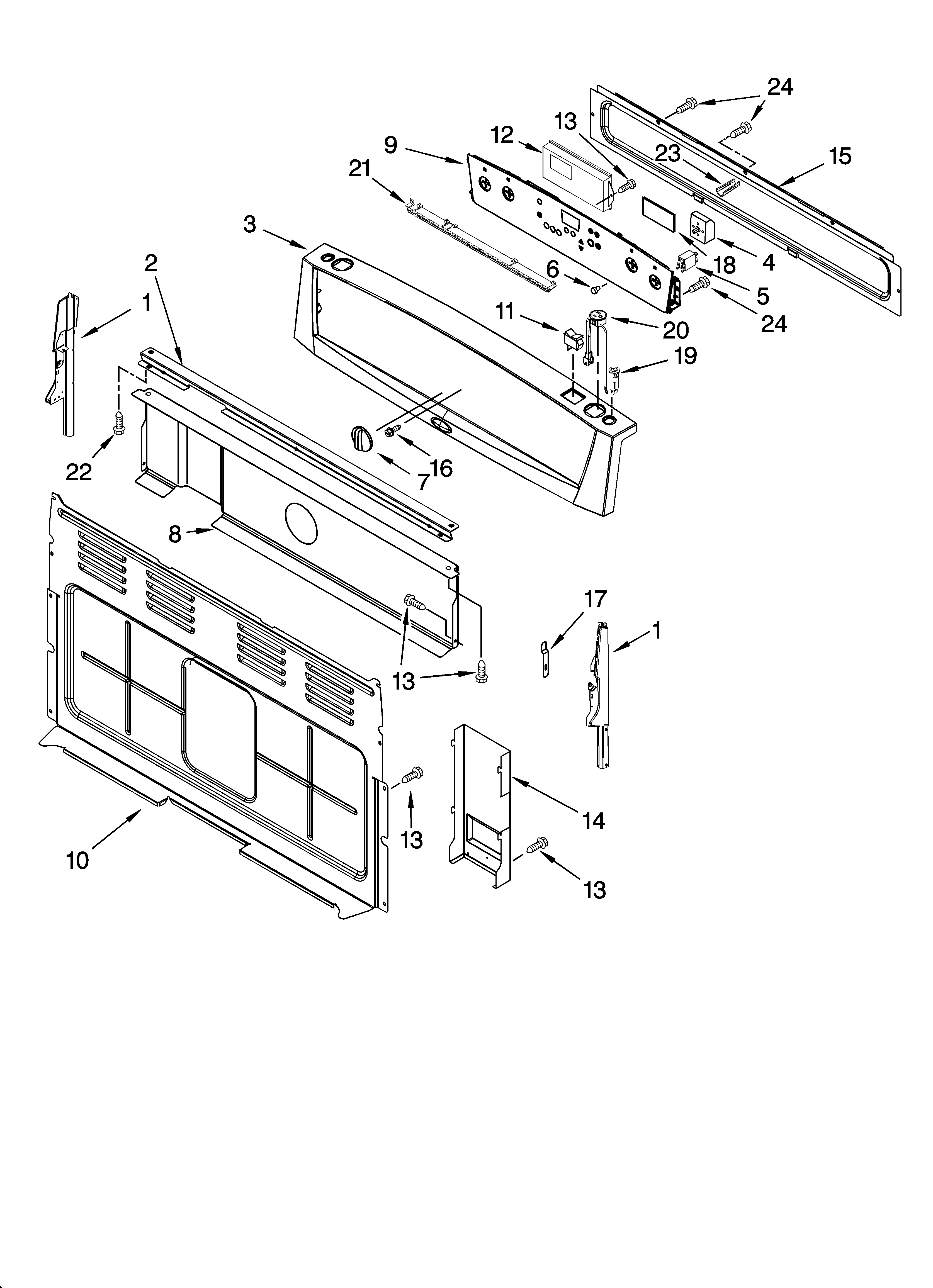 Control panel parts