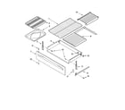 Whirlpool WERE4200PQ0 drawer & broiler parts diagram