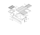 Whirlpool WERP3200PQ0 drawer & broiler parts diagram