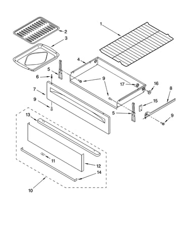 Drawer & broiler parts