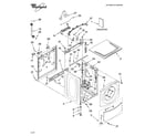 Whirlpool WFW8410SW01 top and cabinet parts diagram