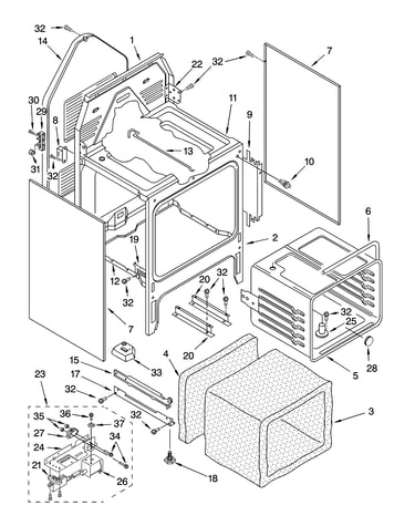 Oven chassis parts