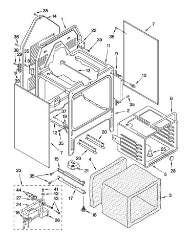 Oven chassis parts