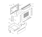 Whirlpool WLE34200 door and drawer parts diagram