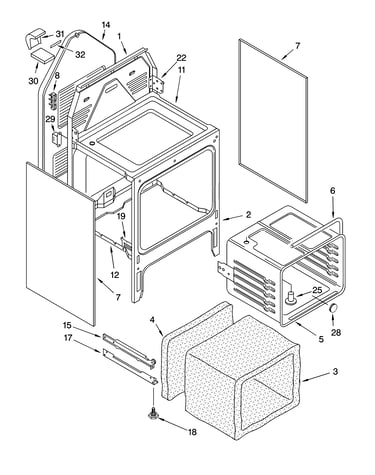 Oven chassis parts