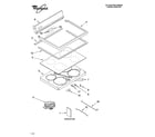 Whirlpool WLE83310 cooktop parts diagram