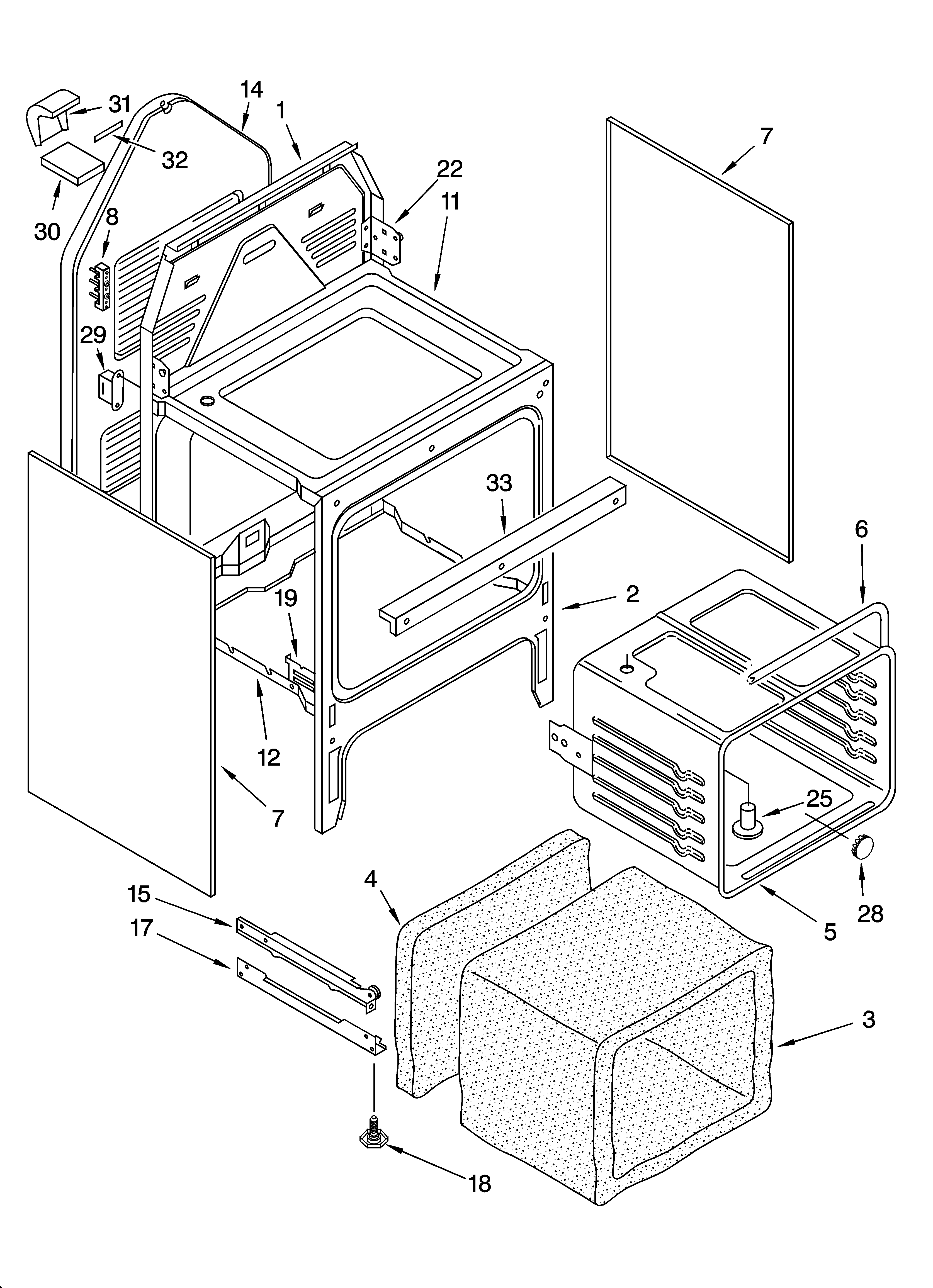 OVEN CHASSIS PARTS