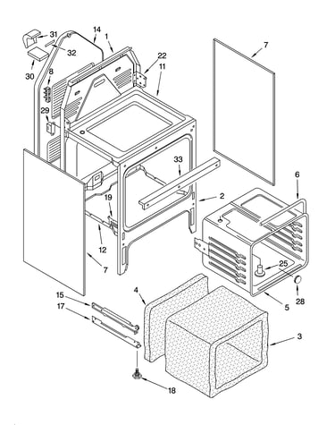 Oven chassis parts