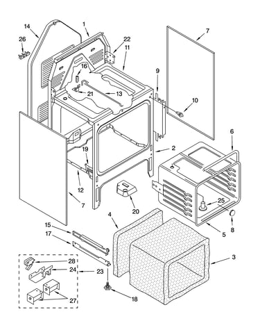 Oven chassis parts