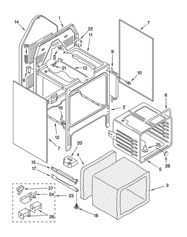Oven chassis parts