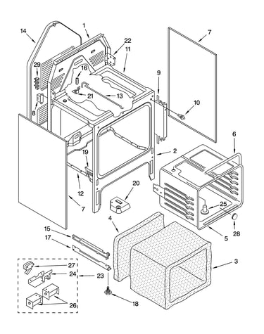 Oven chassis parts