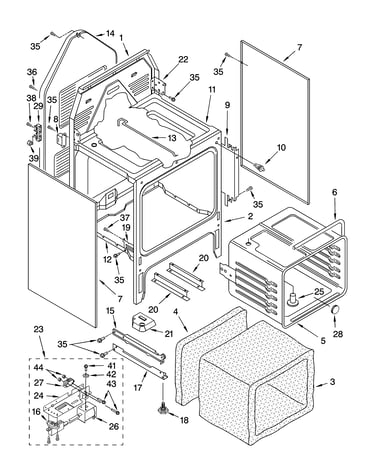 Oven chassis parts