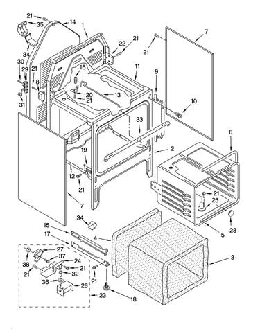Oven chassis parts
