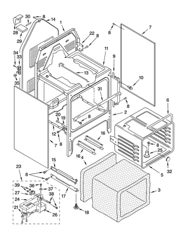 Oven chassis parts