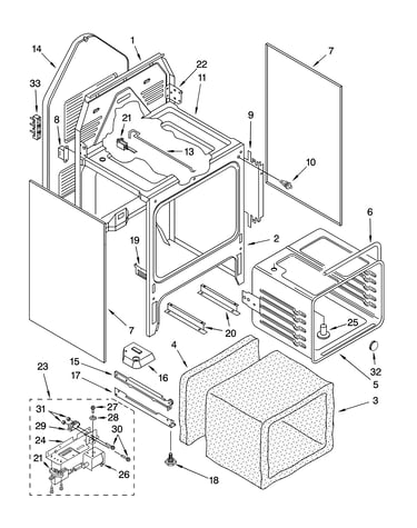 Oven chassis parts