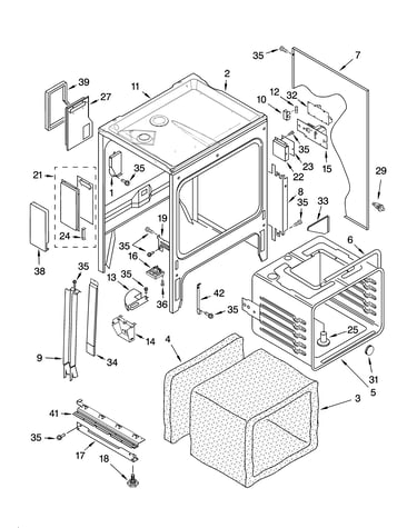 Oven chassis parts