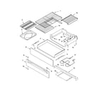Whirlpool YGS470LEKQ0 warming drawer & rack parts diagram
