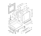 Whirlpool YGY398LXPB02 door and drawer parts diagram