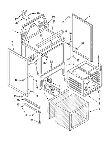 Oven chassis parts