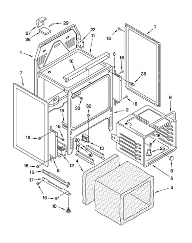 Oven chassis parts