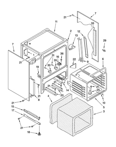 Oven chassis parts