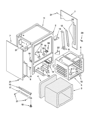 Oven chassis parts