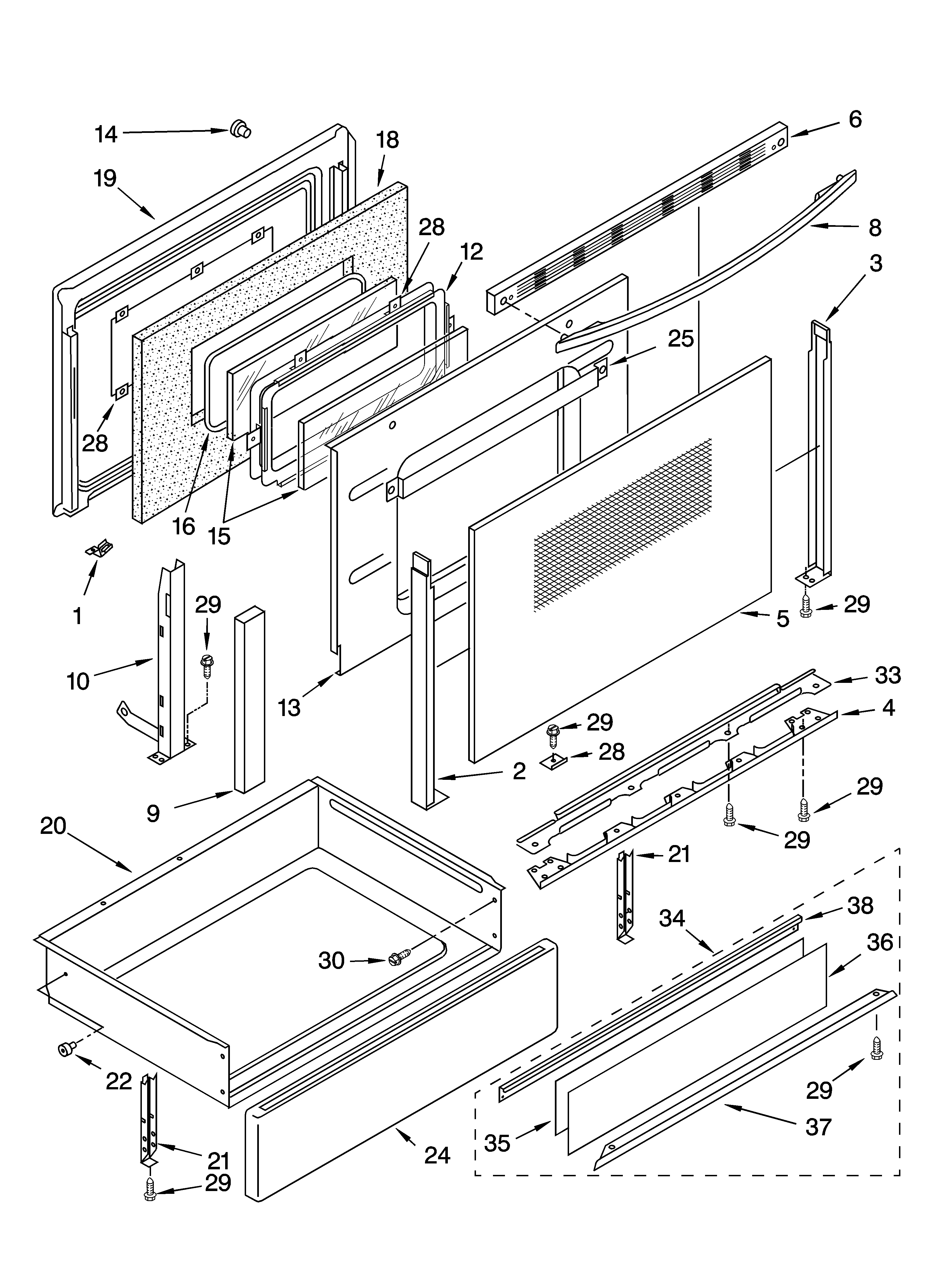 Door and drawer parts