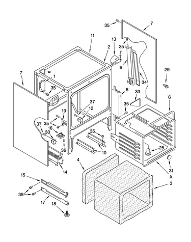 Oven chassis parts