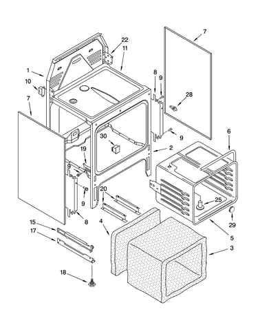 Oven chassis parts