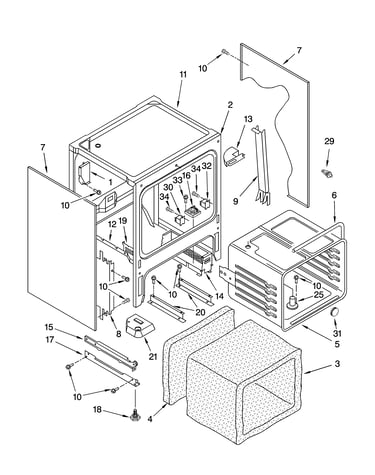 Oven chassis parts