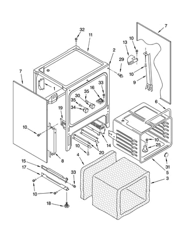 Oven chassis parts