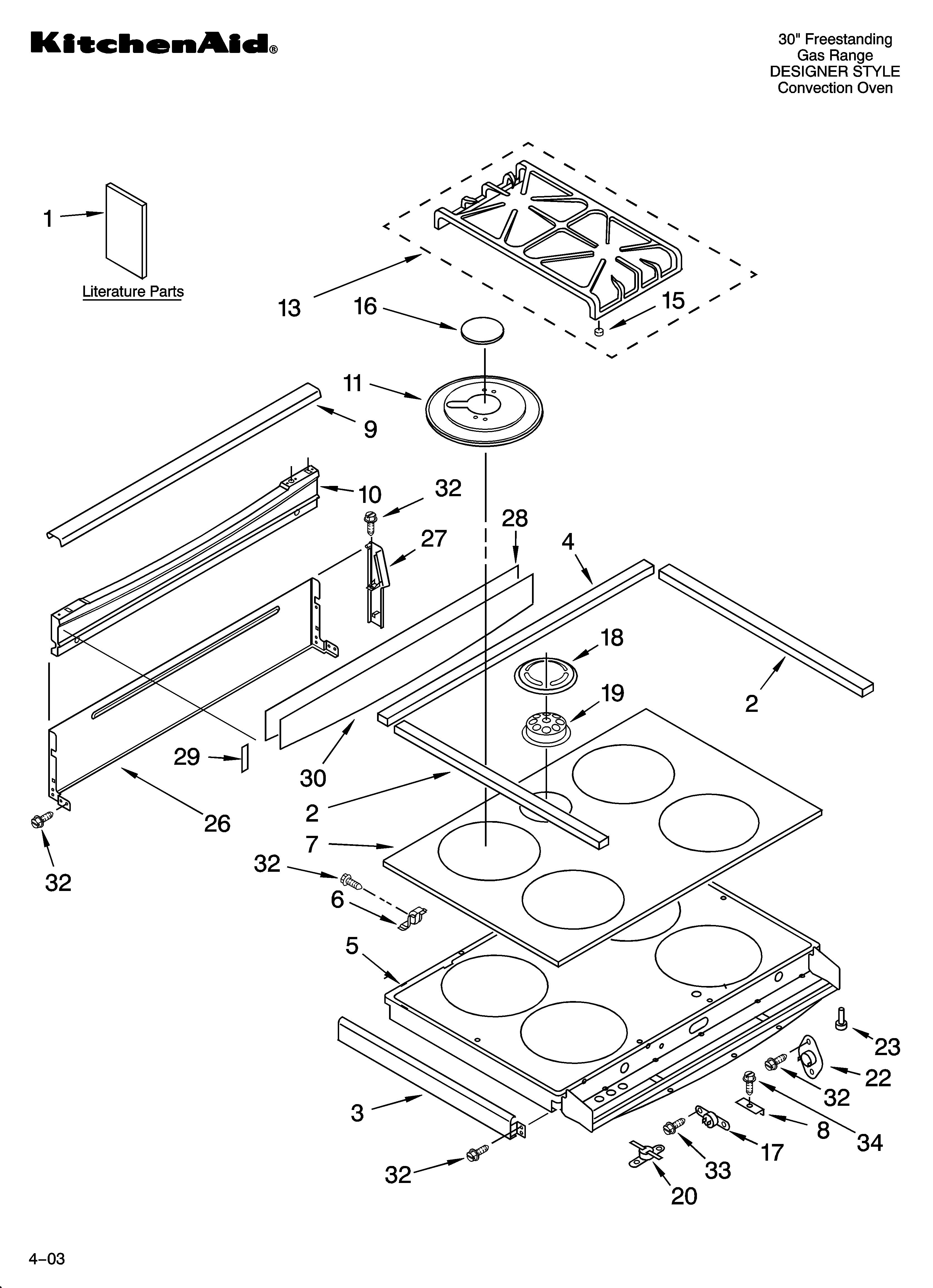 Cooktop parts