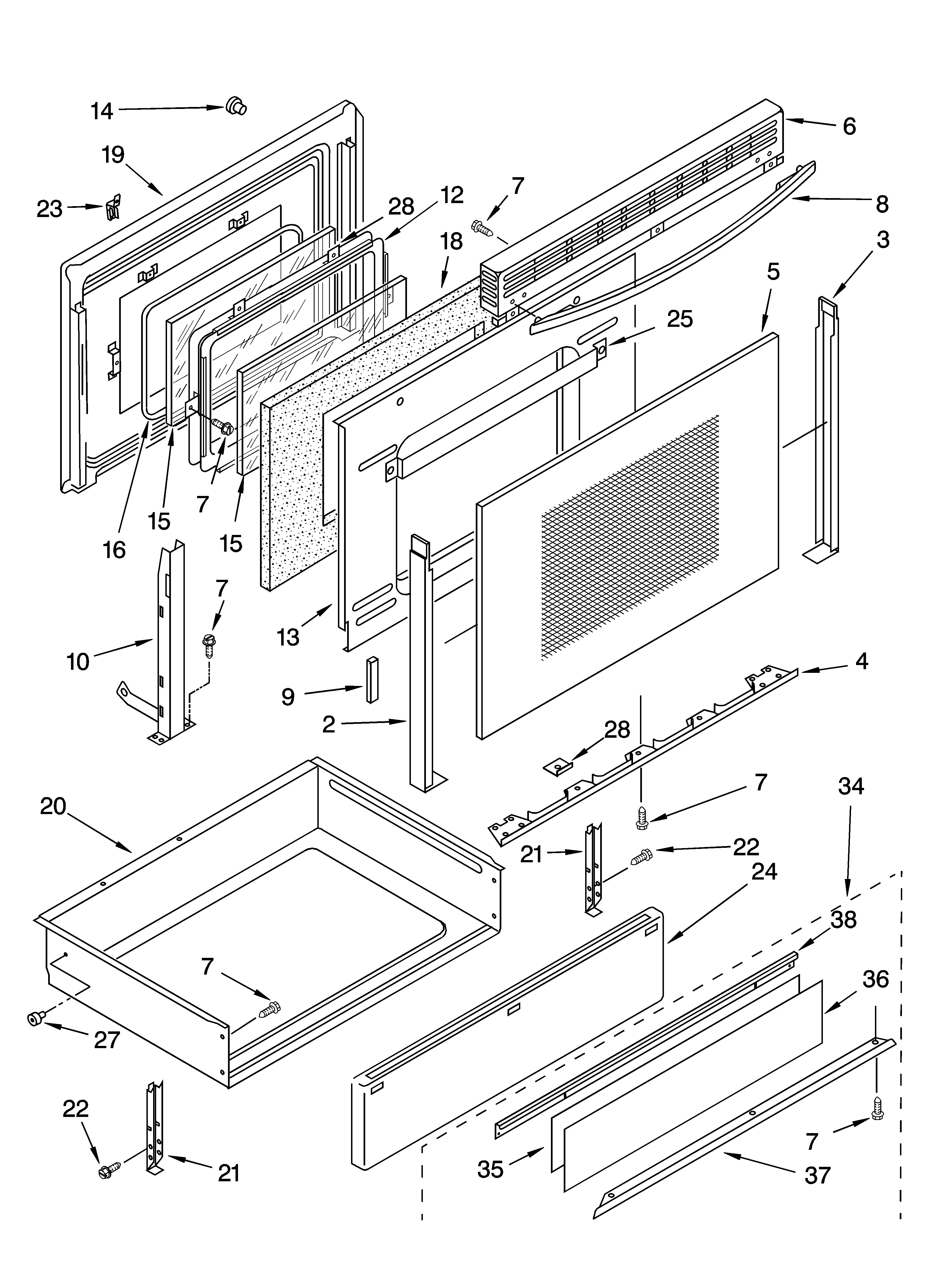 Door and drawer parts