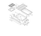 Whirlpool YSF379LEKB0 drawer & broiler parts diagram