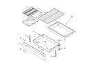 Whirlpool YSF387LEKQ1 drawer & broiler parts diagram