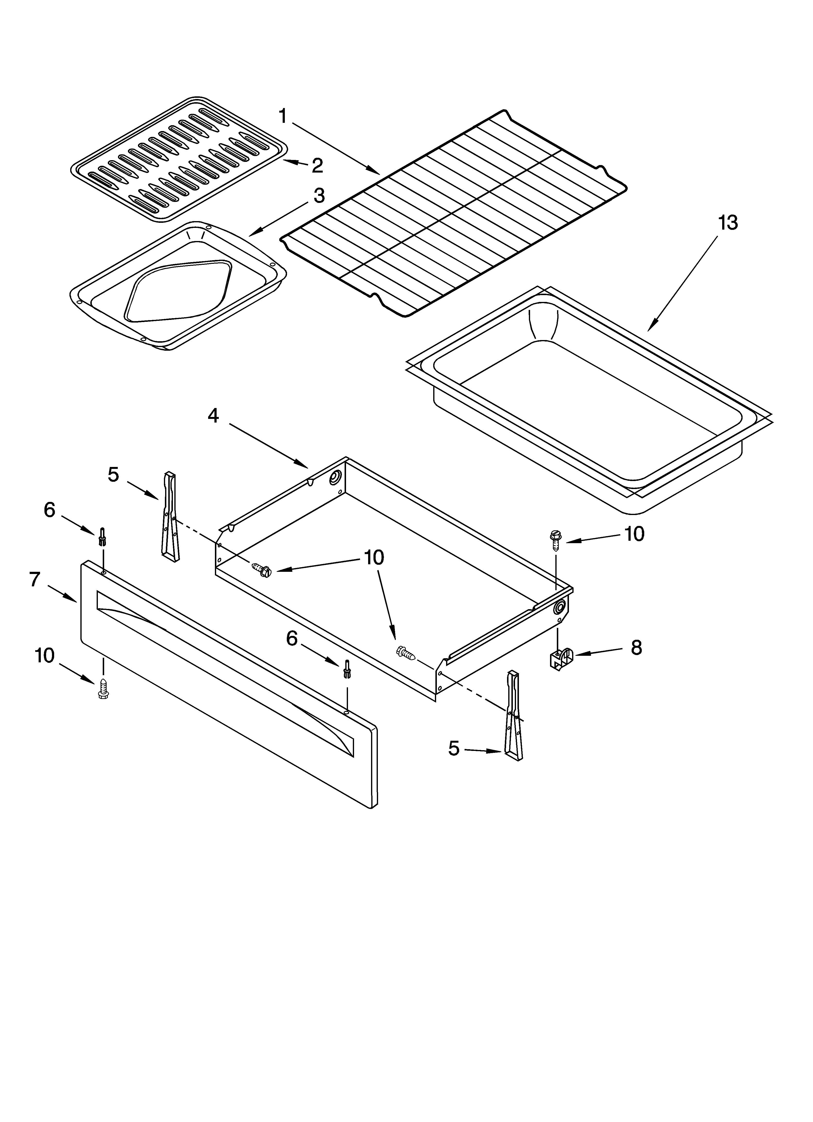 Drawer & broiler parts
