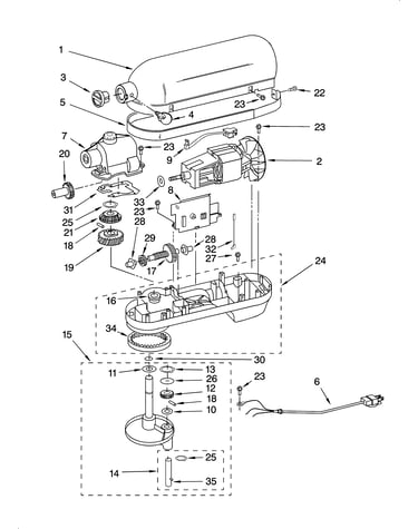 Case, gearing and planetary unit