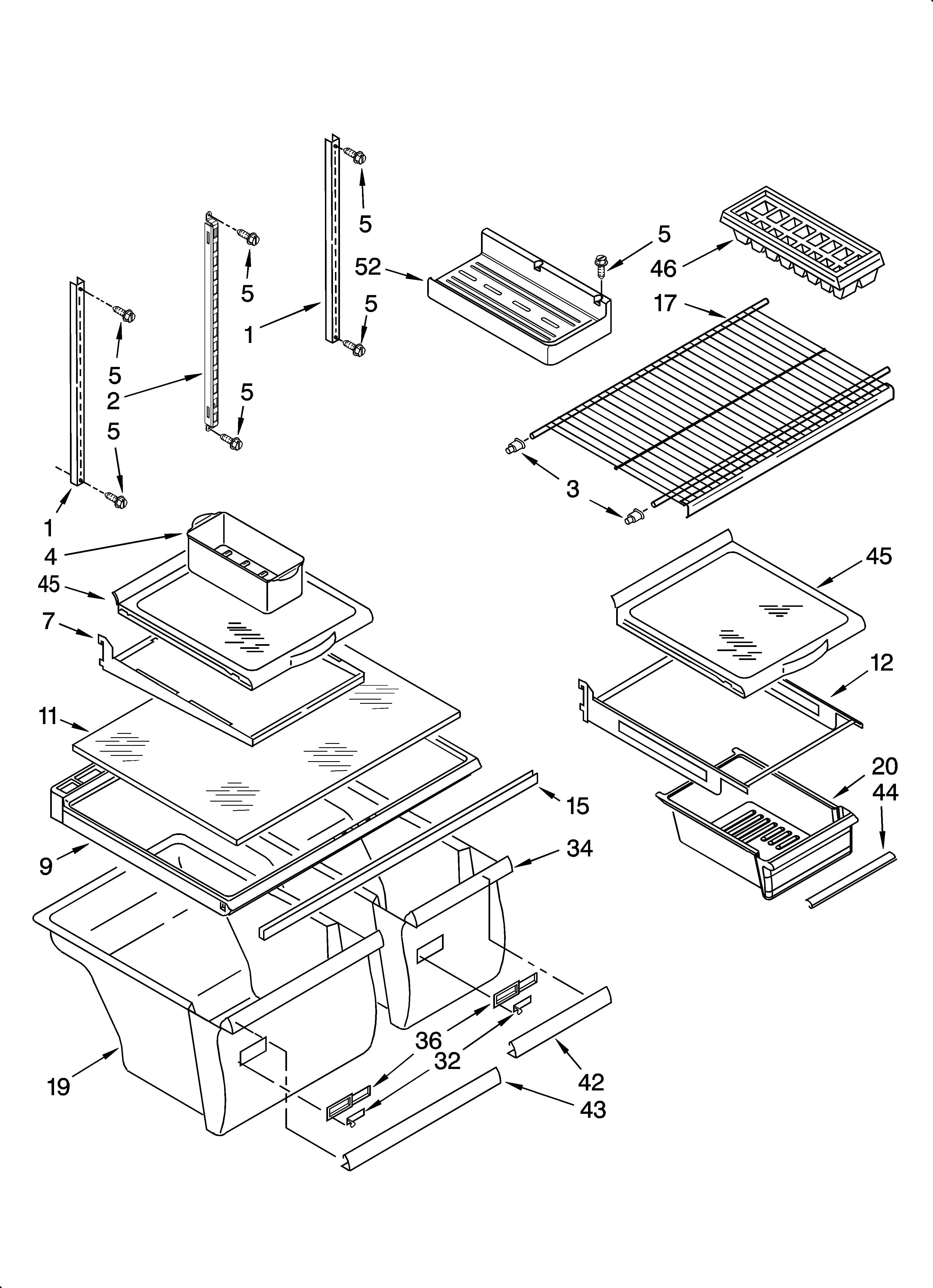 Shelf parts