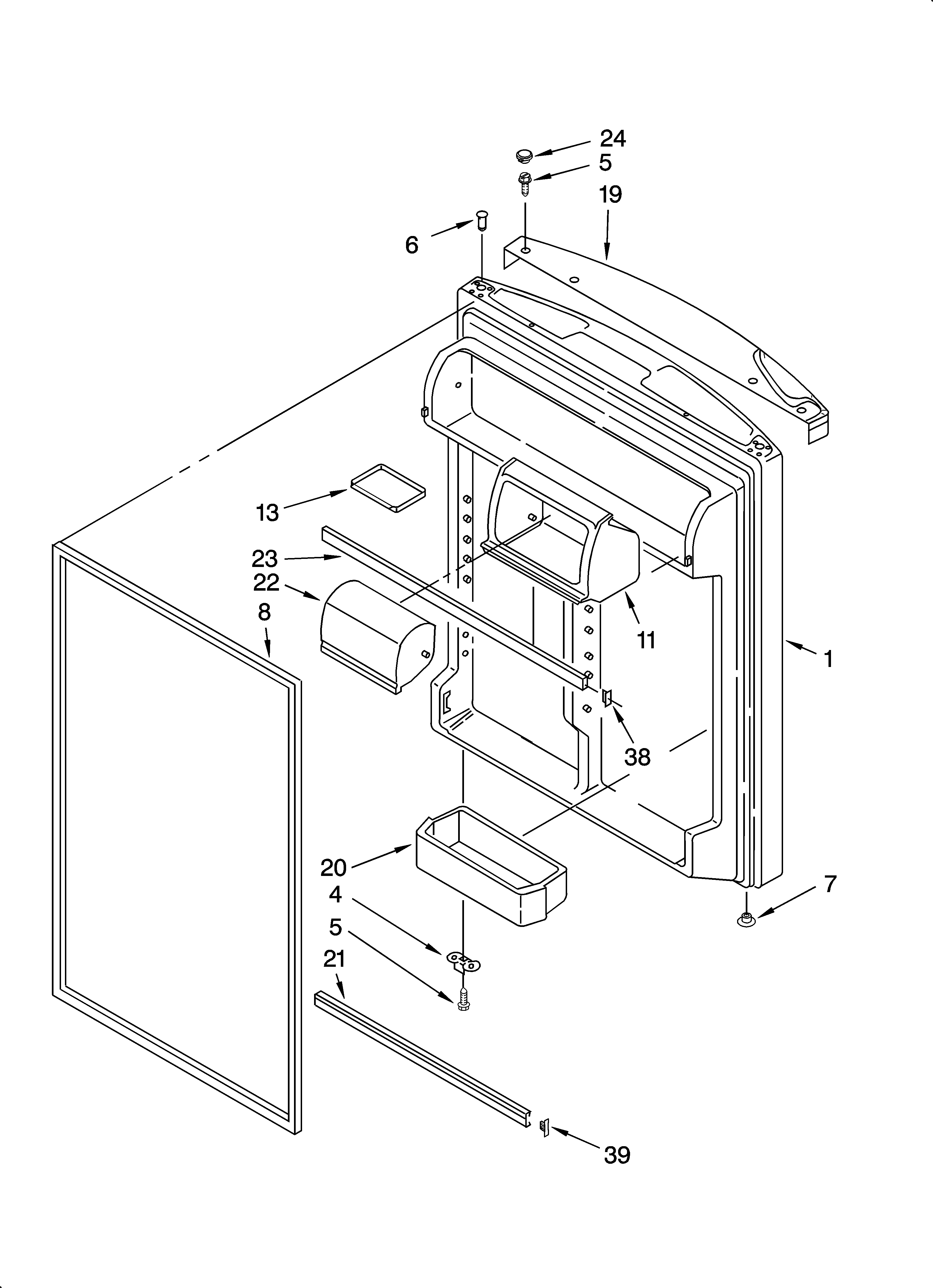 Refrigerator door parts